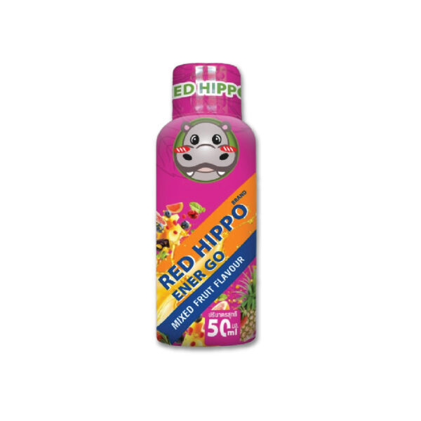 Red Hippo Energo Mixed Fruit Flavor Energy Drink Mix (50Ml) - Dosage Form: Liquid