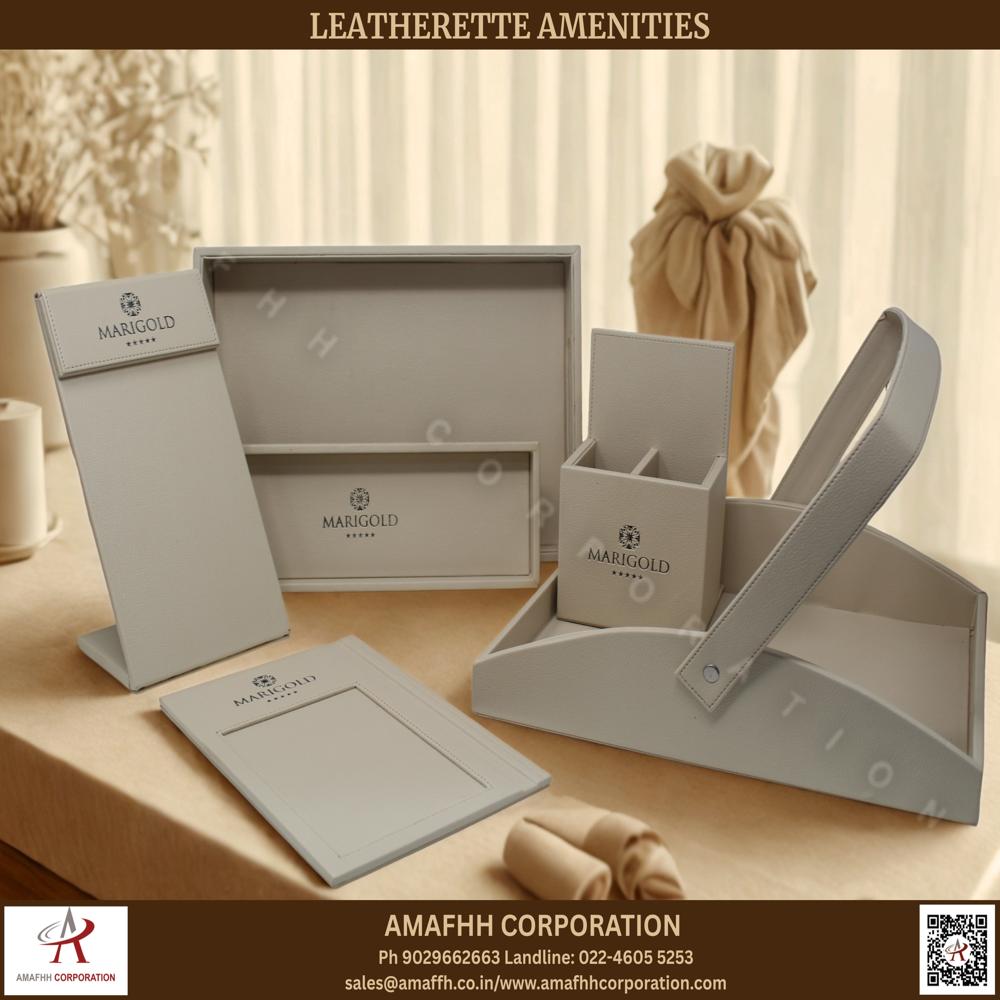 Leatherette Dual Stand Remote Holder - Shape: L Size
