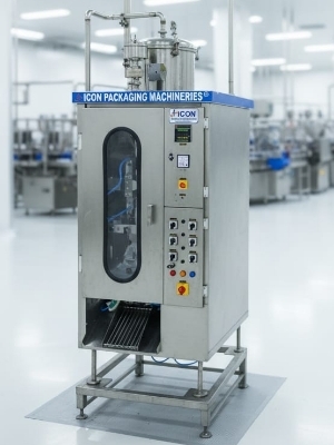 MILK Packing Machine - 100x800x1800 cm, PLC Operated with Printer | Automatic, Heavy Duty, 3000 Pouches/Hour, Heat Sealing, Low Noise, 100-1000 ml Filling
