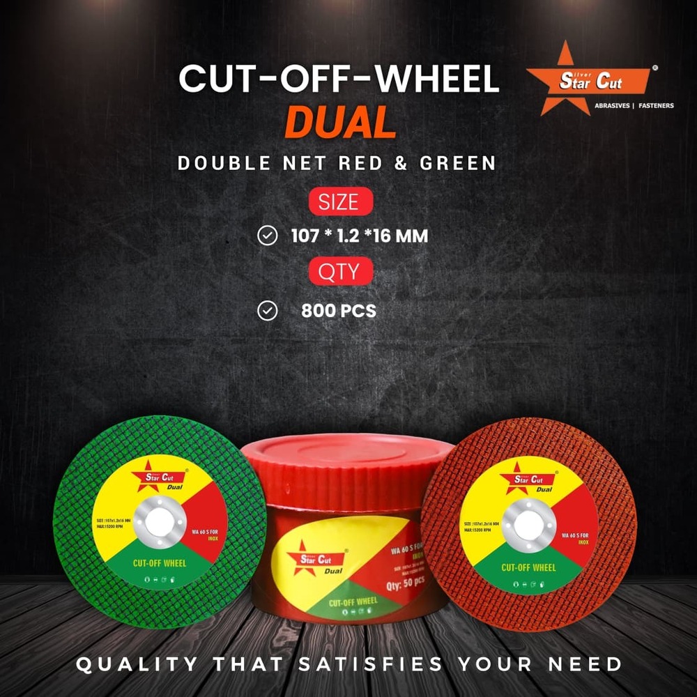 Single Net Red Cut Off Wheel - Length: Various Available