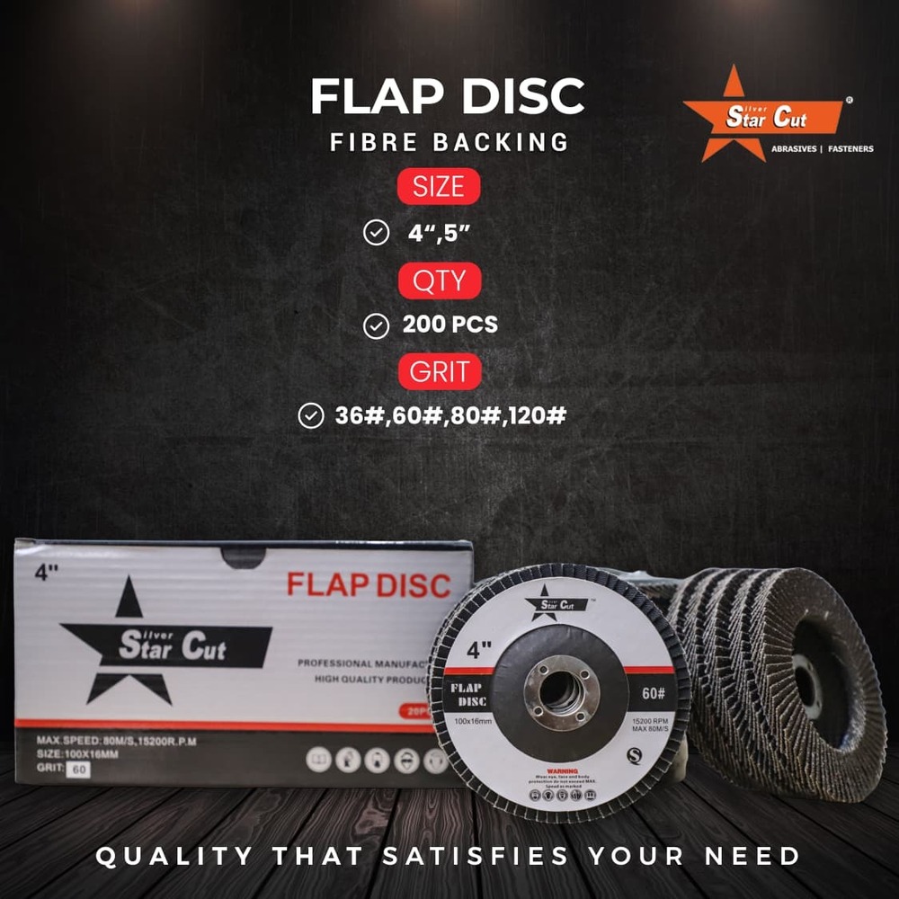 4 Inch Flap discs Metal Backing