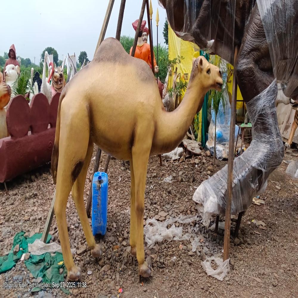 Fiber Camel Statue - Color: Natural