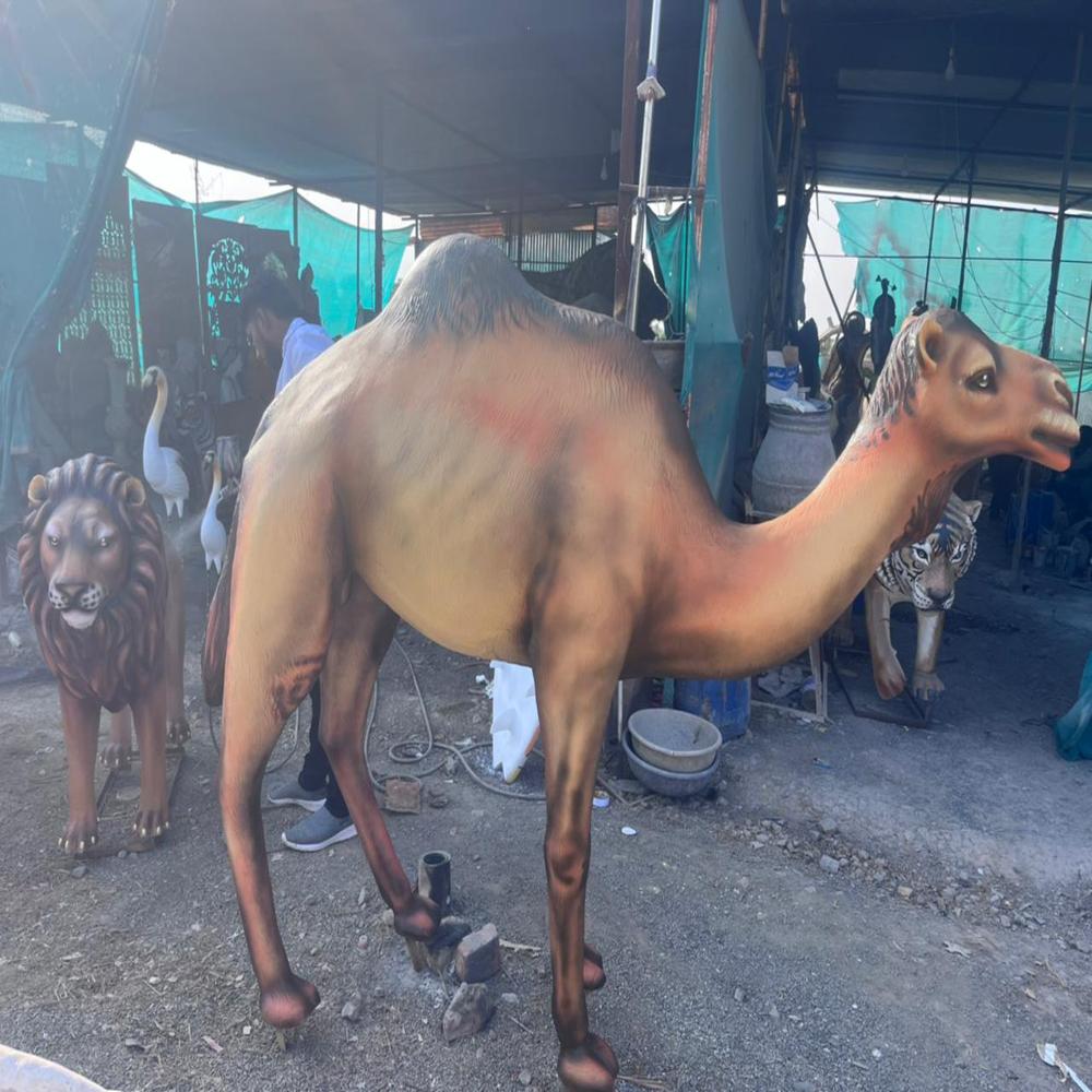 Fiber Camel Statue - Color: Natural
