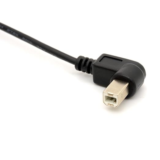 Male USB B Type to Panel mount USB B female Extension Cable with Right angle connector