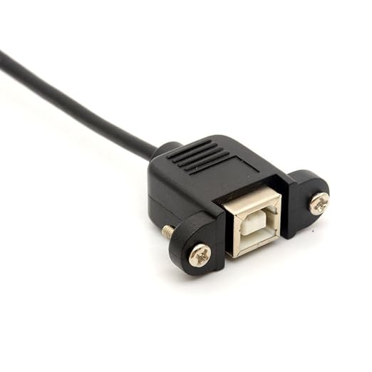 Male USB B Type to Panel mount USB B female Extension Cable with Right angle connector