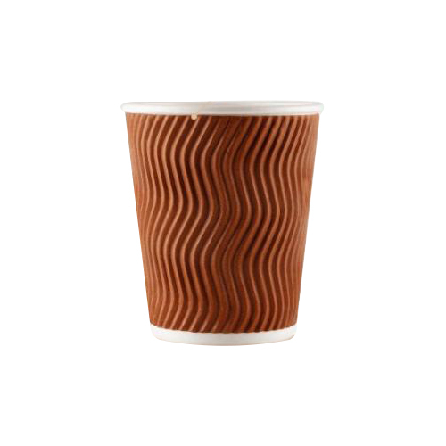 210Ml Ripple Hot Cup - Color: Brown