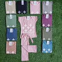 Girls Plazo Suit - Fabric Type: Jacquard
