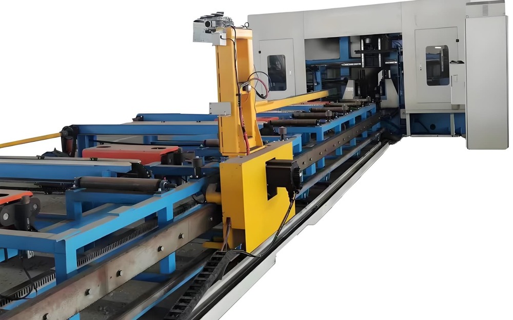 26*12 Max. Punching CNC Angle metal Punching Marking And Shearing Line 3 CNC Axes