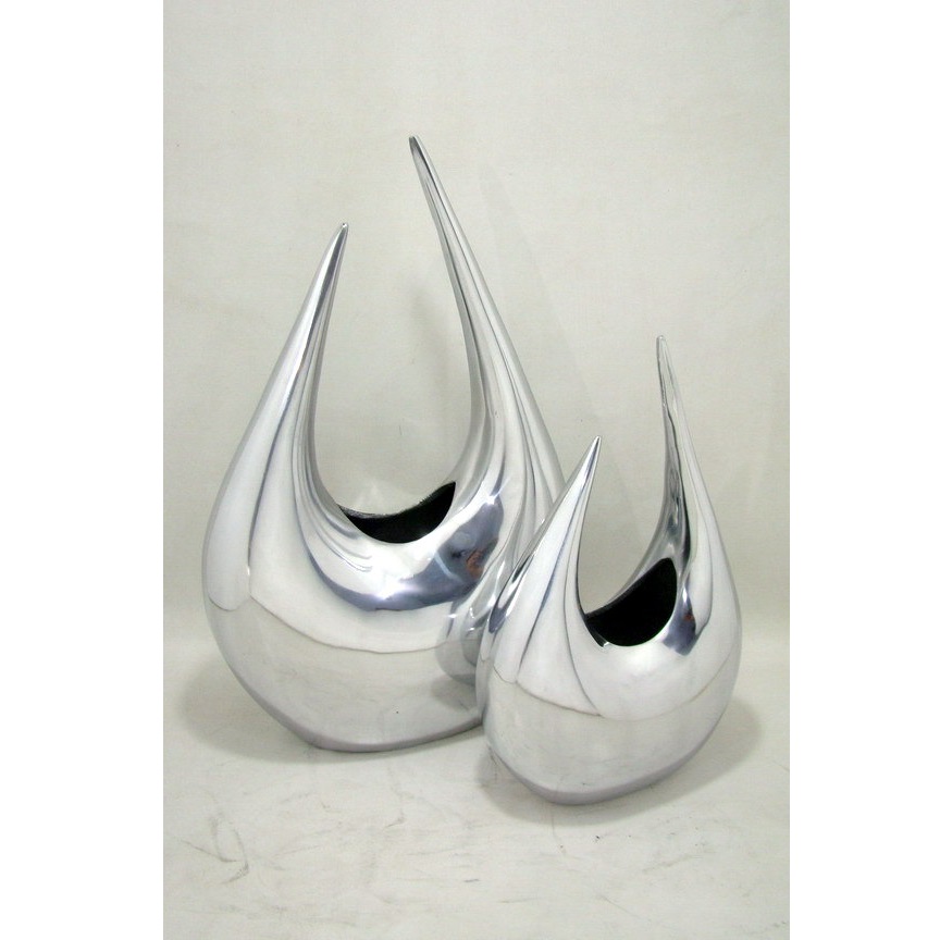 Dazglor Creations Bring New Stainless Steel & Aluminium Customized Metal Flower Vase For Living Room Home Decorative Vase - Color: Silver