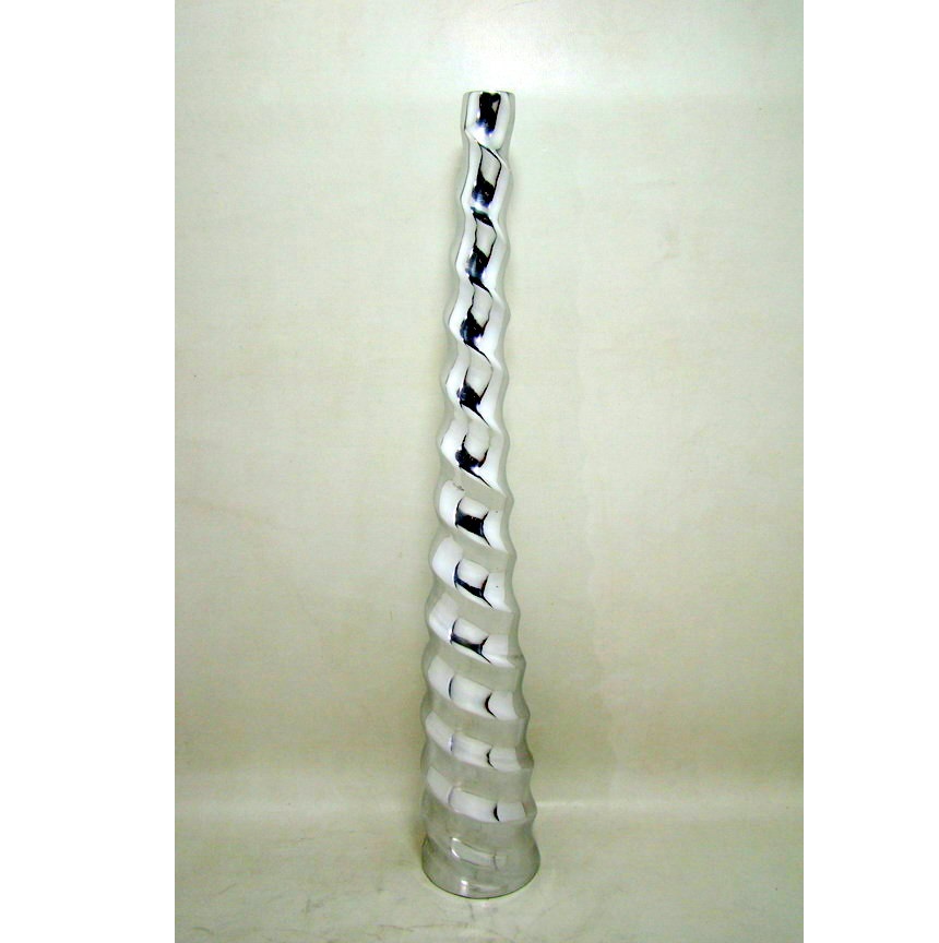 Tall Aluminium Flower Vase With Silver Finished