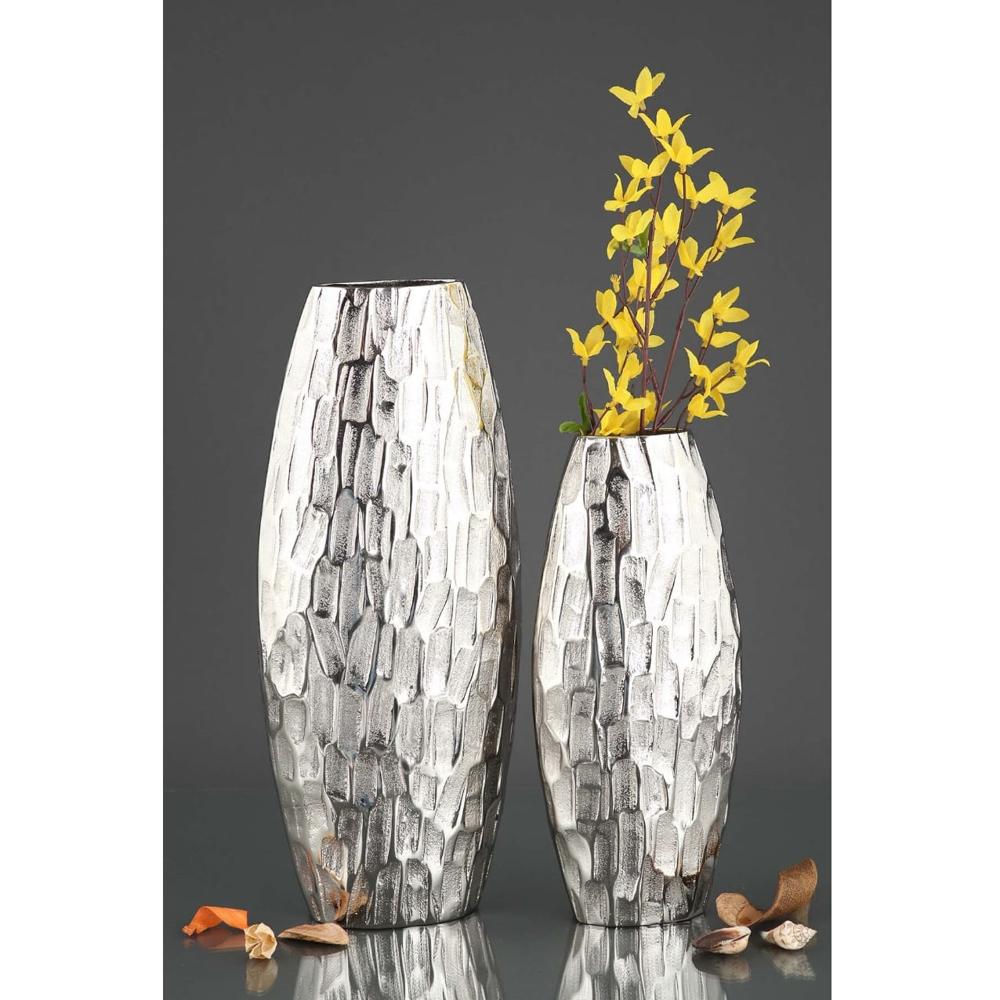 Best Selling Aluminium Metal Flower Vase Set Of 3 Silver Polished Cheapest Price - Application: Home & Office D Cor Hotel & Restaurant Decoration