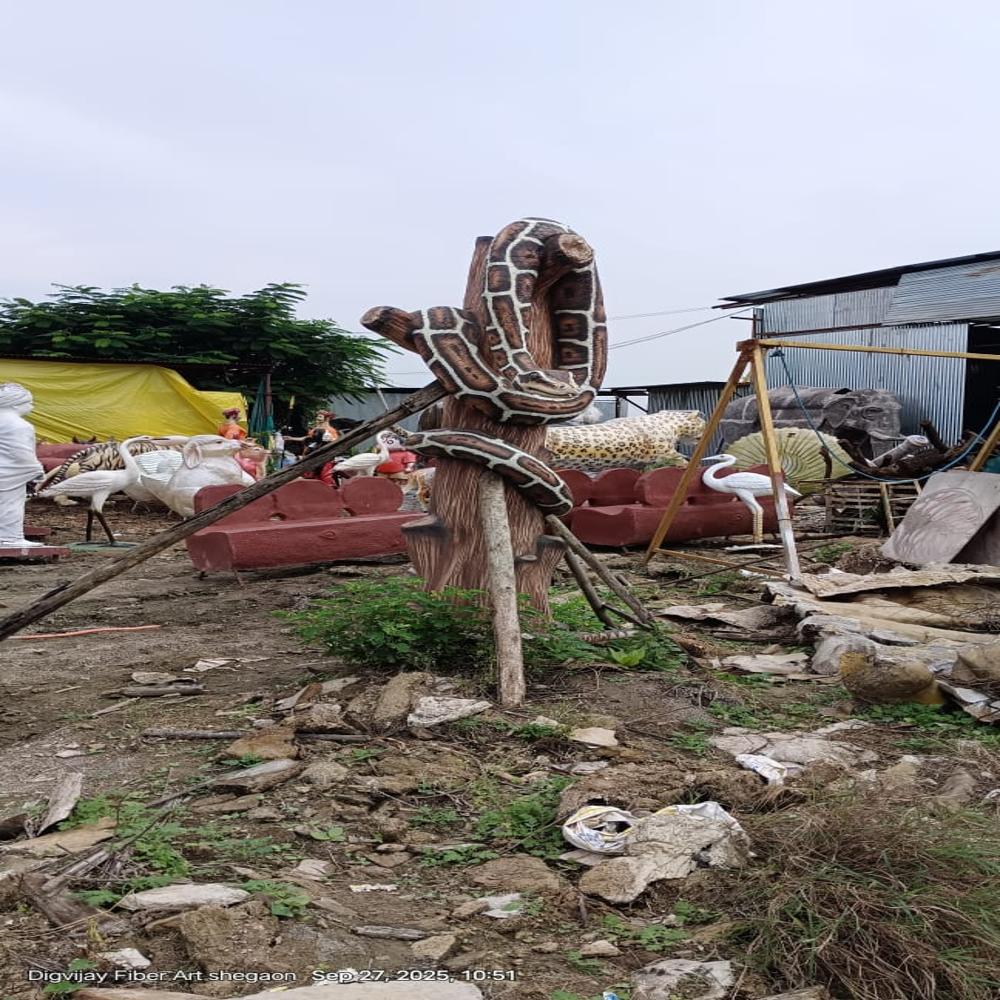 Fiber Anaconda Statue