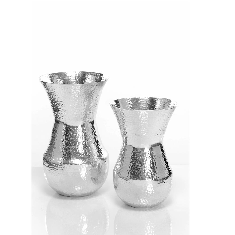 Decorative Flower Vase Metallic Silver Color For Home Decorative
