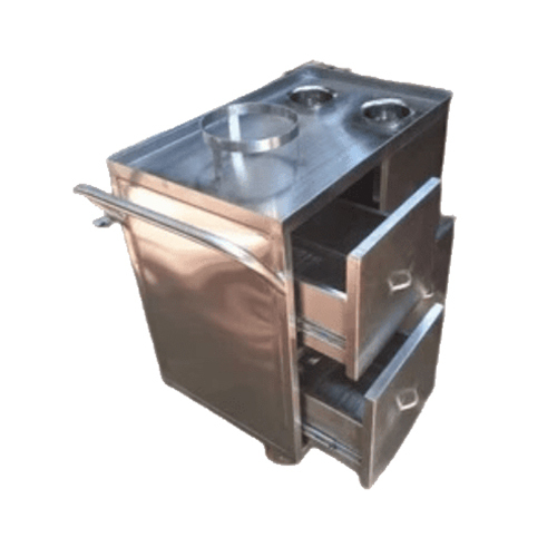 Tea Snack Trolley - Color: Silver