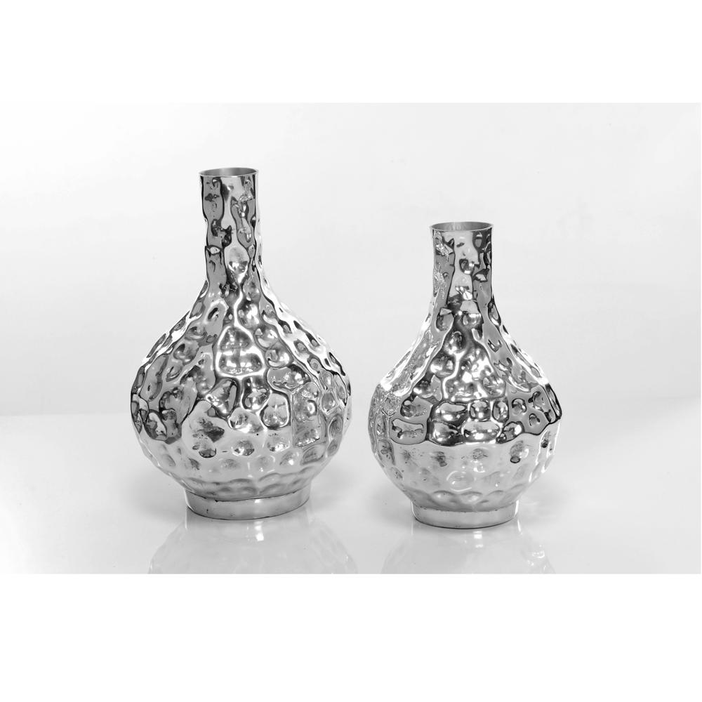 Iranian Style Metal Flower Vase Aluminium Metal & Stainless Steel