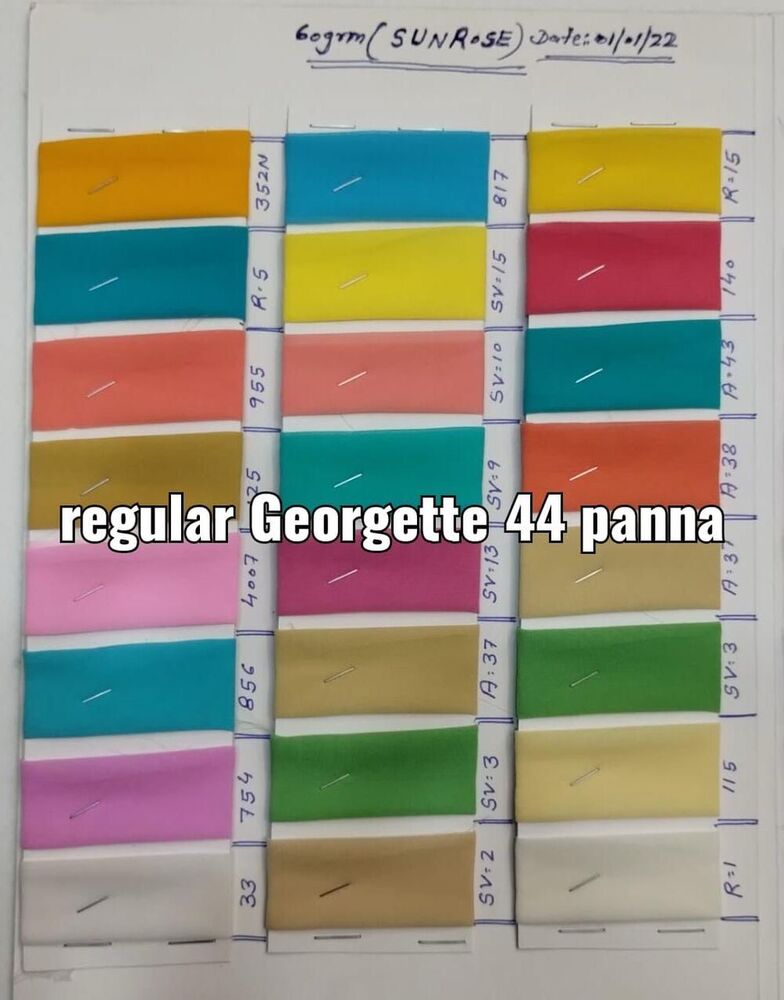 Premium Fox Georgette Plain Fabric Lightweight & Elegant for Sarees and Dresses