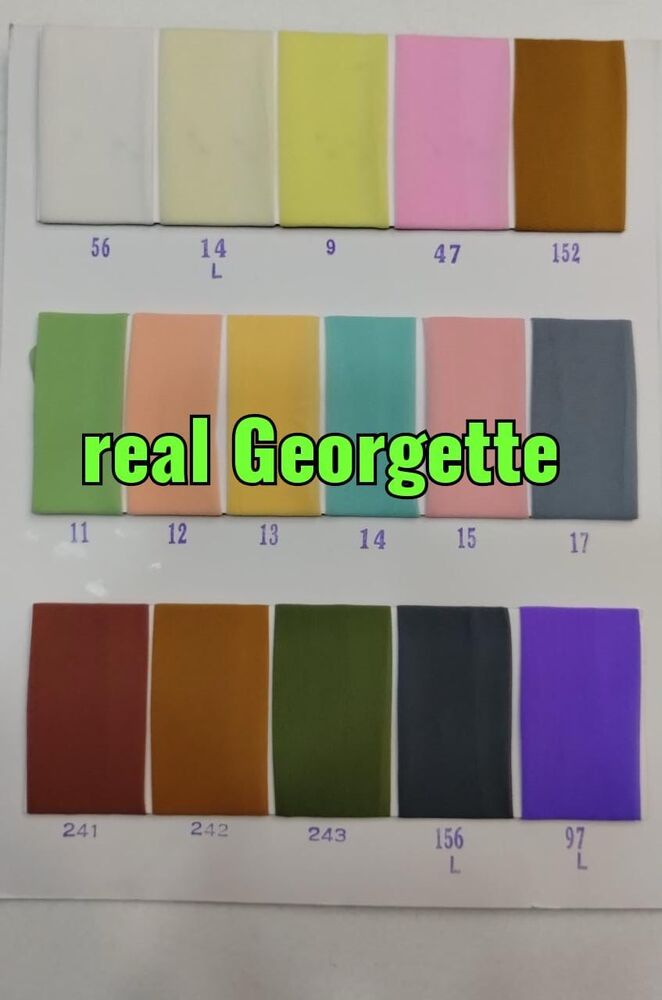 Premium Fox Georgette Plain Fabric Lightweight & Elegant for Sarees and Dresses