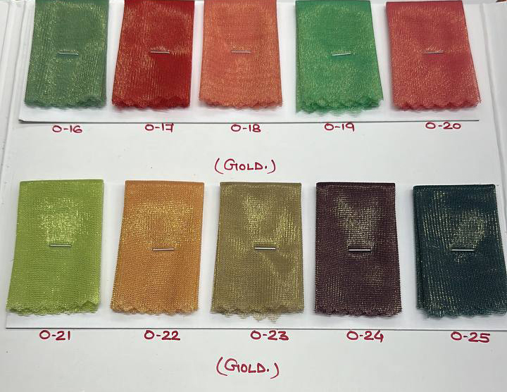 Tissue Net Fabric 44 width with plain finish, perfect for packing and decoration purposes.