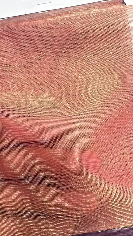 Tissue Net Fabric 44 width with plain finish, perfect for packing and decoration purposes.