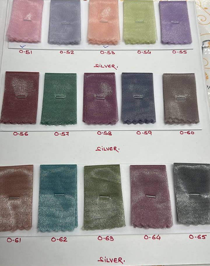 Tissue Net Fabric 44 width with plain finish, perfect for packing and decoration purposes.