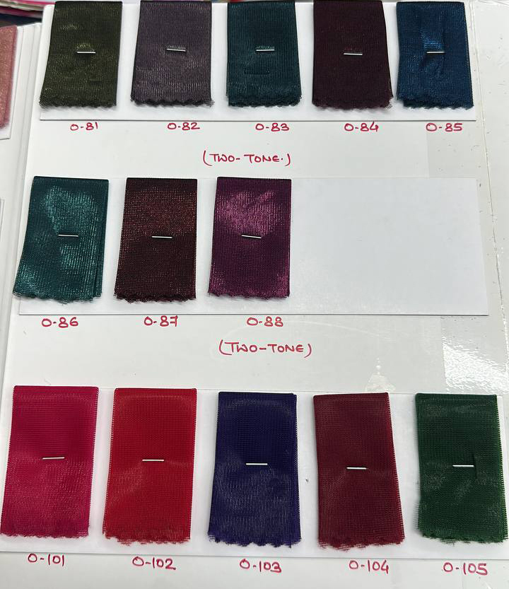 Tissue Net Fabric 44 width with plain finish, perfect for packing and decoration purposes.