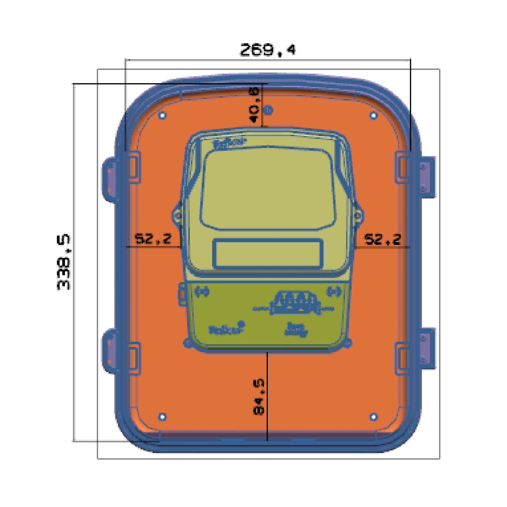 Plastic Electric Meter Box - 3 Phase - Accuracy: Class 1