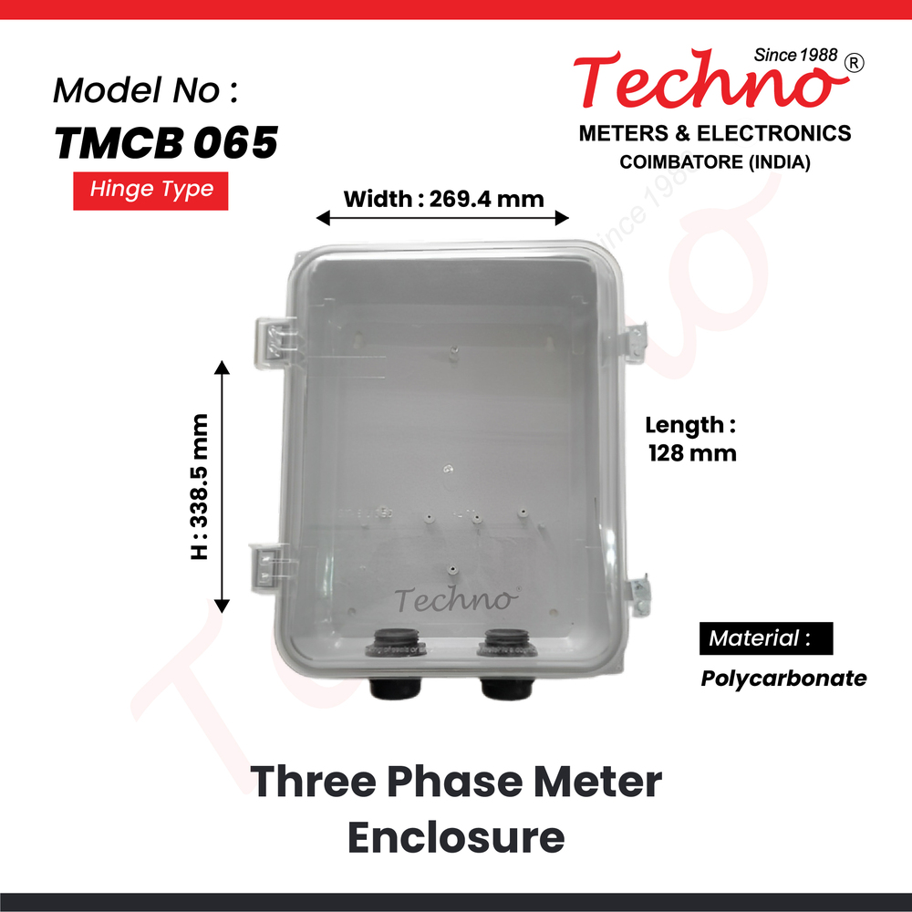 Plastic Meter Box 3 Phase (065) - Accuracy: Class 1