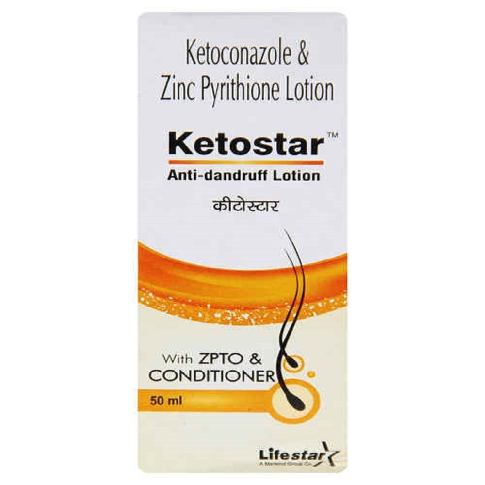Ketostar Anti Dandruff Ketoconazole + Zinc Lotion 50ml