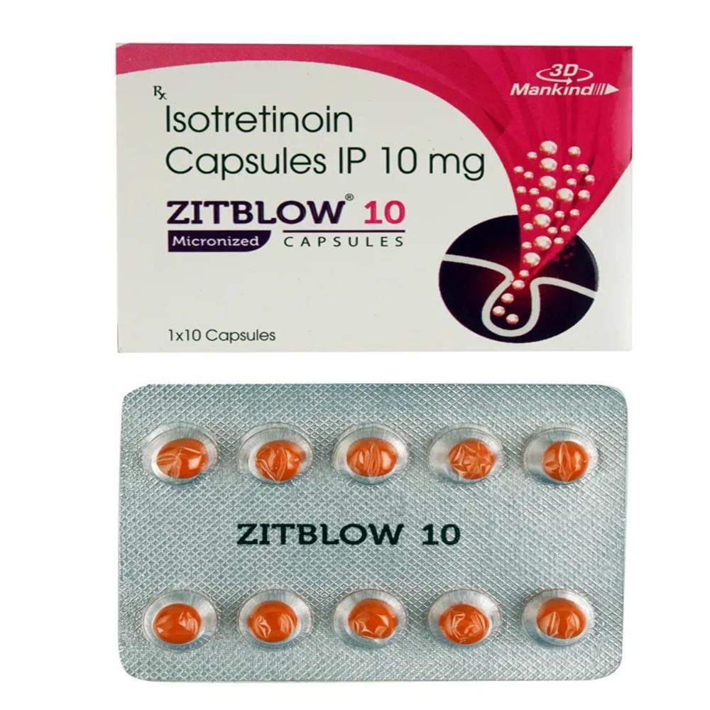 Zitblow-10 Isotretinoin 10mg Soft Gelatin Capsule