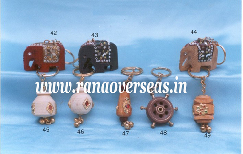 Brown Wooden Key Chains
