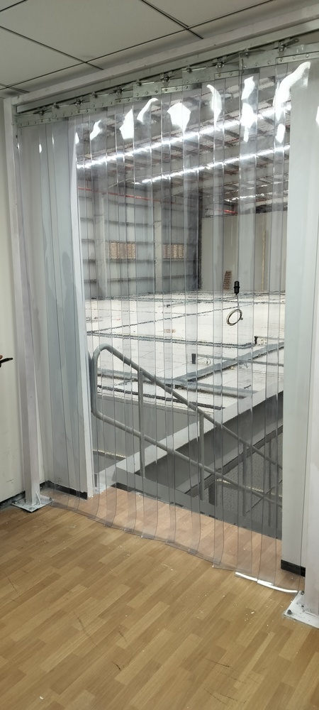 Tinted Blue Transparent Clear Pvc Strip Curtain