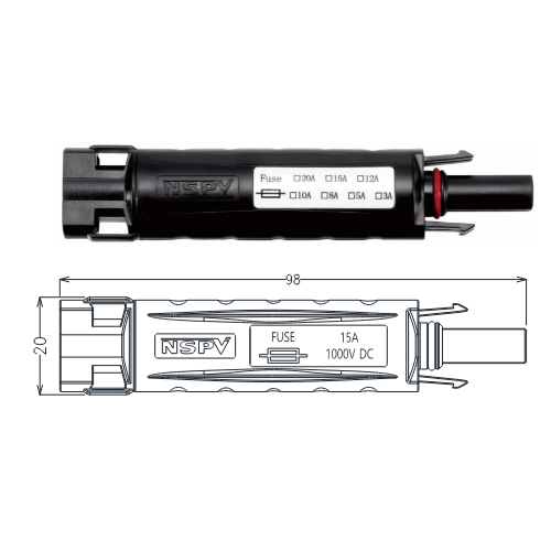 1000V 30A Solar Fuse Connector 1000V Dc 30A Inline Fuse - Application: Commercial