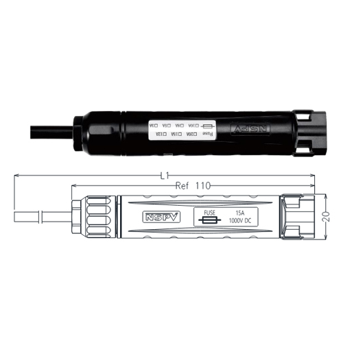 1000V 30A Solar Fuse Connector 1000V DC 30A Inline Fuse