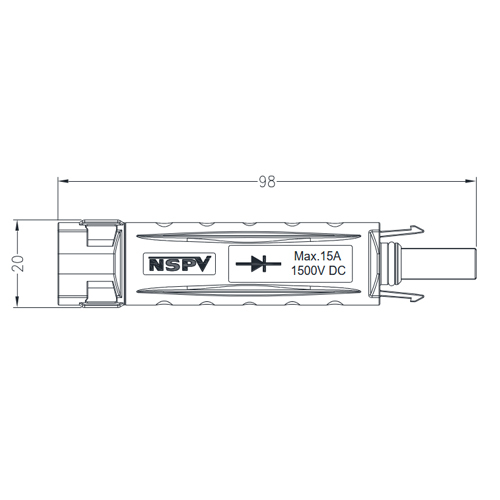 Solar System Parts Inline Diode Connectors