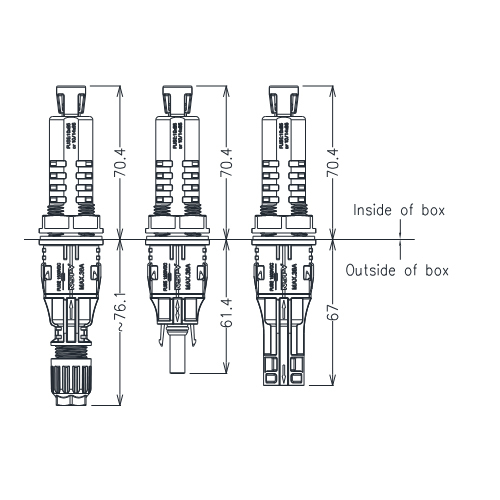 1500vdc 50a Panel Fuse Connector Solar Fuse Connector For Solar Combiner Box - Application: Home
