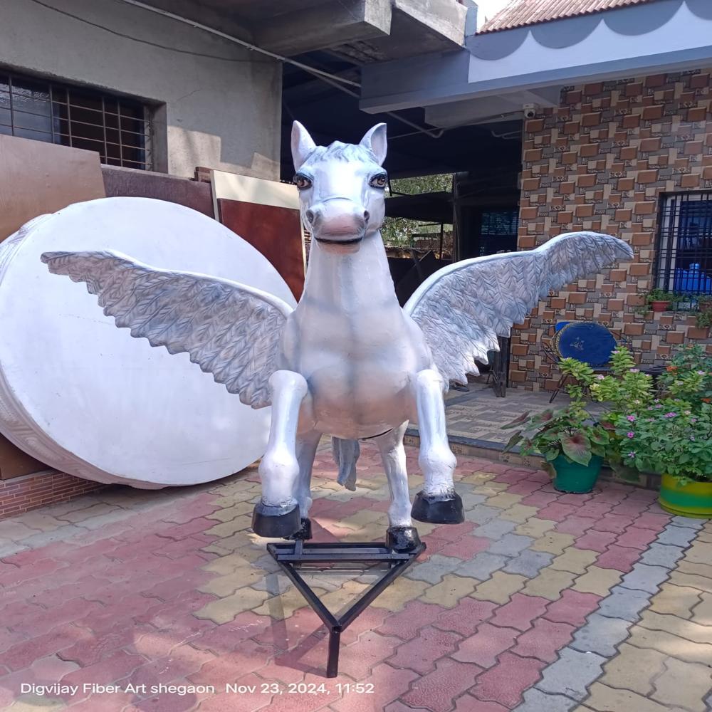 Fiber Unicorn Statue