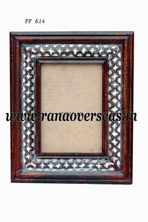 Wooden Photo Frame - Coated Paper, 5x7 Inch | Brown Wood, Thread Sewn Binding