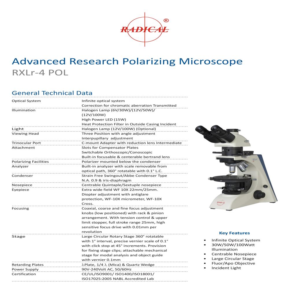 Advanced Research Polarizing Microscope RXLr-4T