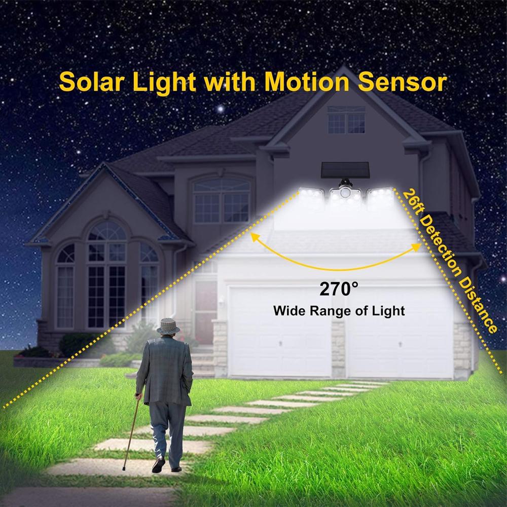 3 Head Adjustable Solar Security Light - Application: Commercial