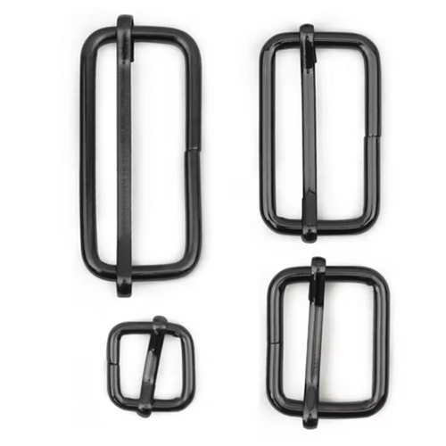 Metal Rectangle Adjustable Slide Tri-Glides Buckle Pets Collar Strap Webbing Triglide Slider Buckles