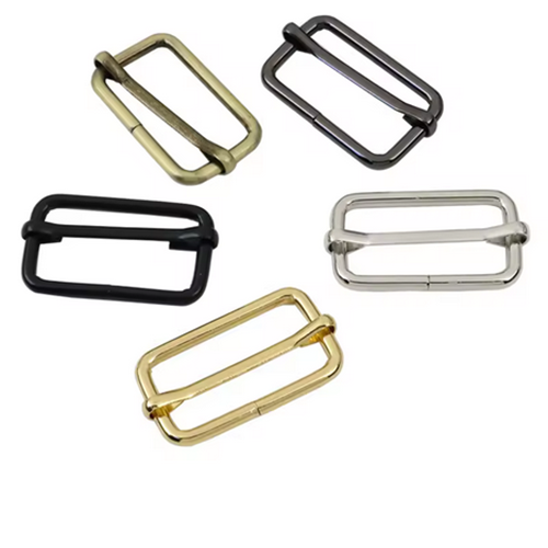 Metal Rectangle Adjustable Slide Tri-Glides Buckle Pets Collar Strap Webbing Triglide Slider Buckles