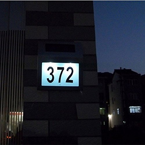 Solar-Powered LED House Number Light