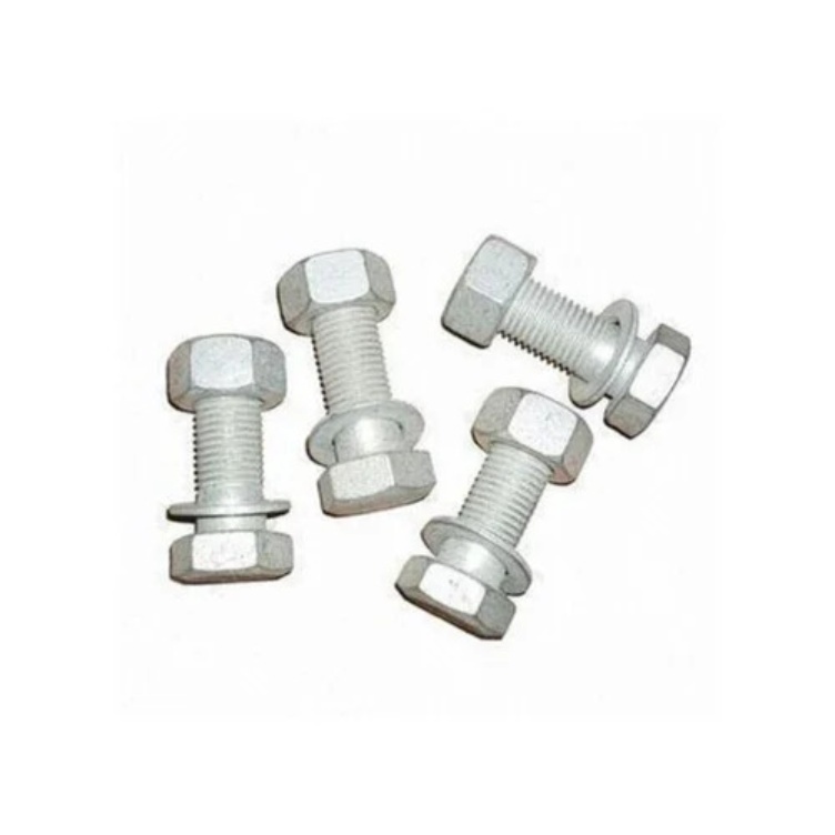 Ms Nut And Bolt - MS, VSP, High Tensile, SS, M6 to M64, Silver & Golden, Hot Dip Galvanized Full Thread Hex Bolts with Nuts and Washers