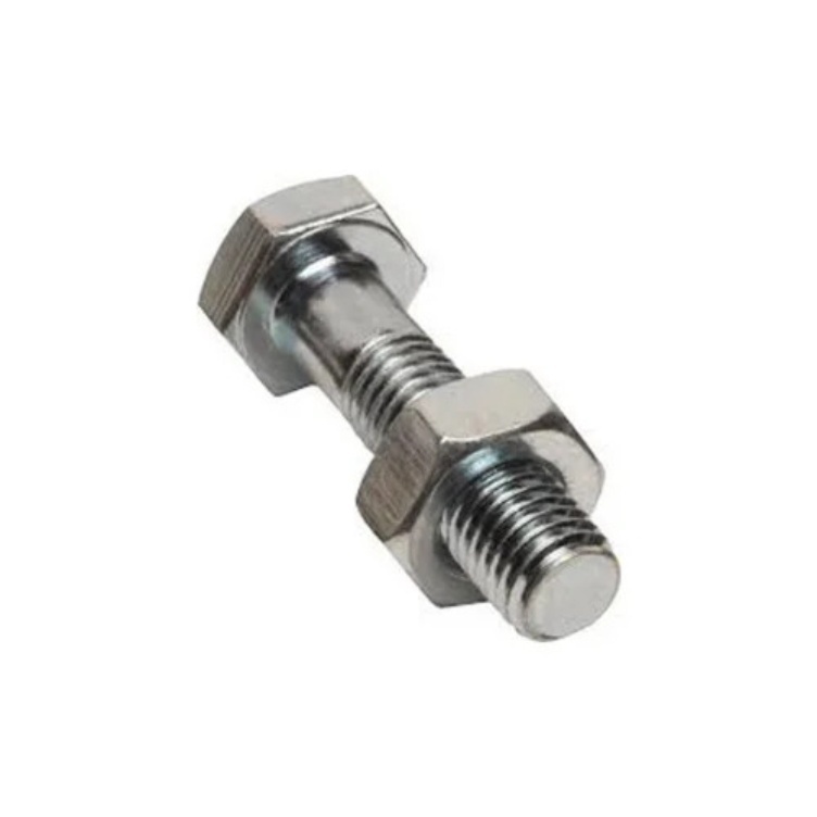 SS HSFG Bolt - Stainless Steel 4mm x 2 Inch, Galvanized Finish, Hexagonal Head, Fine Metric Thread