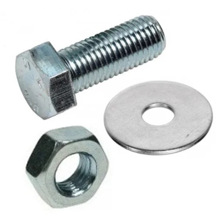 Stainless Steel Hex Bolts - M10x15 mm, Nickel Finish, Full Thread | Corrosion Resistant, High Tensile Strength, Metric Coarse Thread