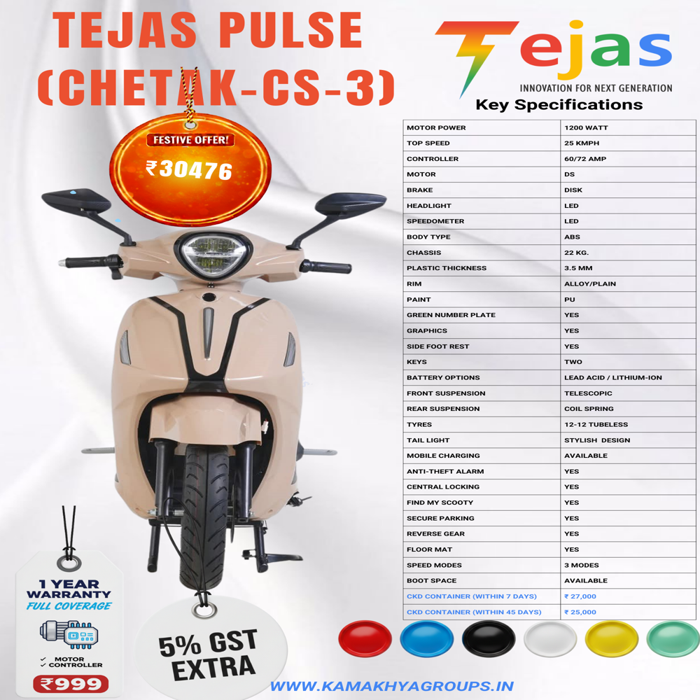 Tejas Pulse (Chetak-Cs-3) - Charger Type: Lead Acid / Lithium-Ion