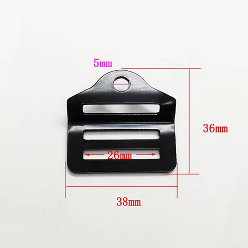 Zinc Alloy Black Trapezoidal Buckle Three-Slider Webbing Adjuster Metal Adjustable Sliding Buckle Hardware Suitable for Backpack Shoulder Straps