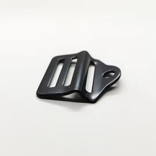 Zinc Alloy Black Trapezoidal Buckle Three-Slider Webbing Adjuster Metal Adjustable Sliding Buckle Hardware Suitable for Backpack Shoulder Straps