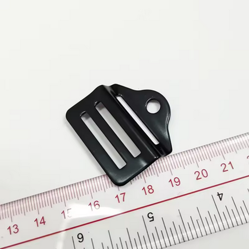 Zinc Alloy Black Trapezoidal Buckle Three-slider Webbing Adjuster Metal Adjustable Sliding Buckle Hardware Suitable For Backpack Shoulder Straps - Hardness: Yes