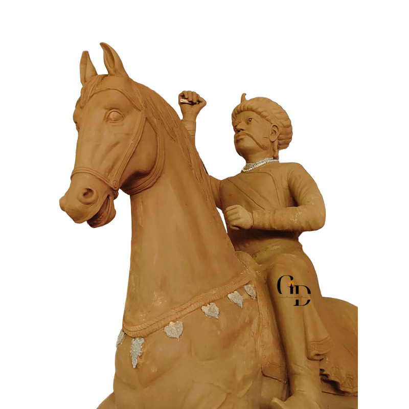 Chhatrapati Shivaji Maharaj Statue - Color: Brown